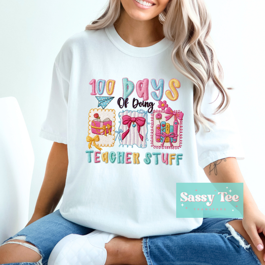 100 DAYS OF TEACHER STUFF FAUX YARN **Preorder/Restock Ships in 5-10 biz days**