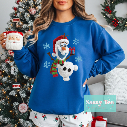 FROZEN SNOWMAN FAUX YARN Adult **Preorder/Restock Ships in 5-10 biz days**