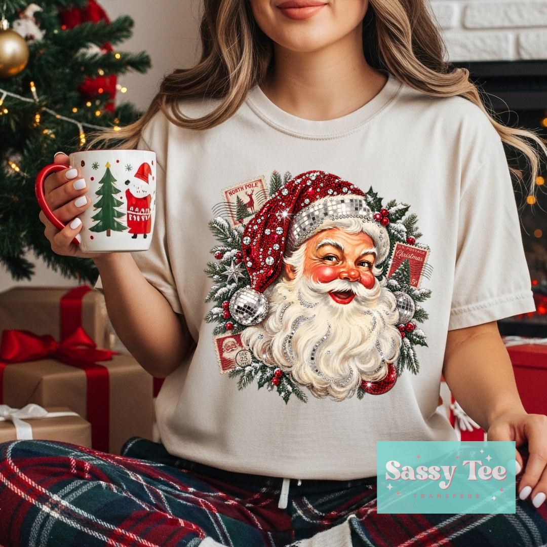 SANTA DISCO RHINSTONES MISTLETOE **Preorder/Restock Ships in 5-10 biz days**