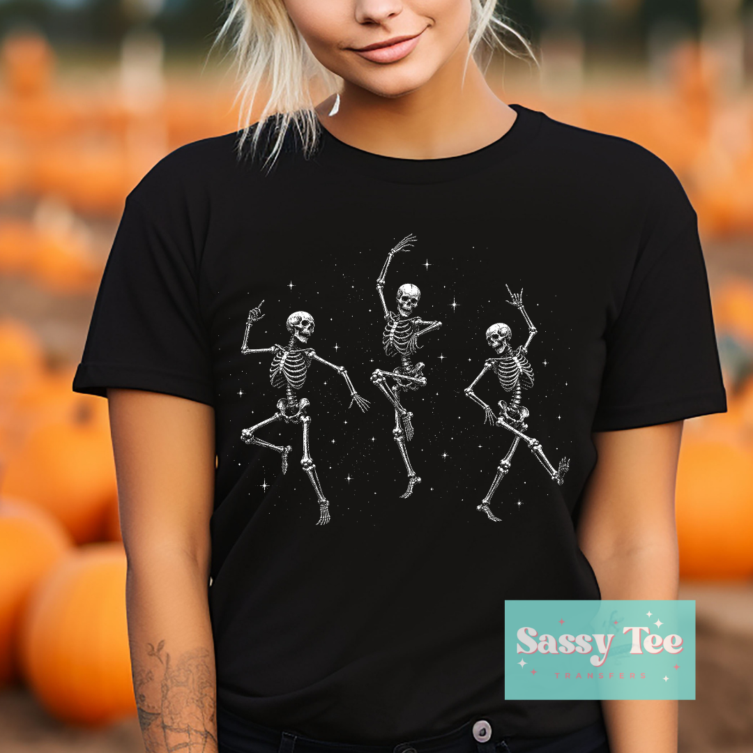 SKELETONS DANCING For Darker Colors **Preorder/Restock Ships in 5-10 biz days**