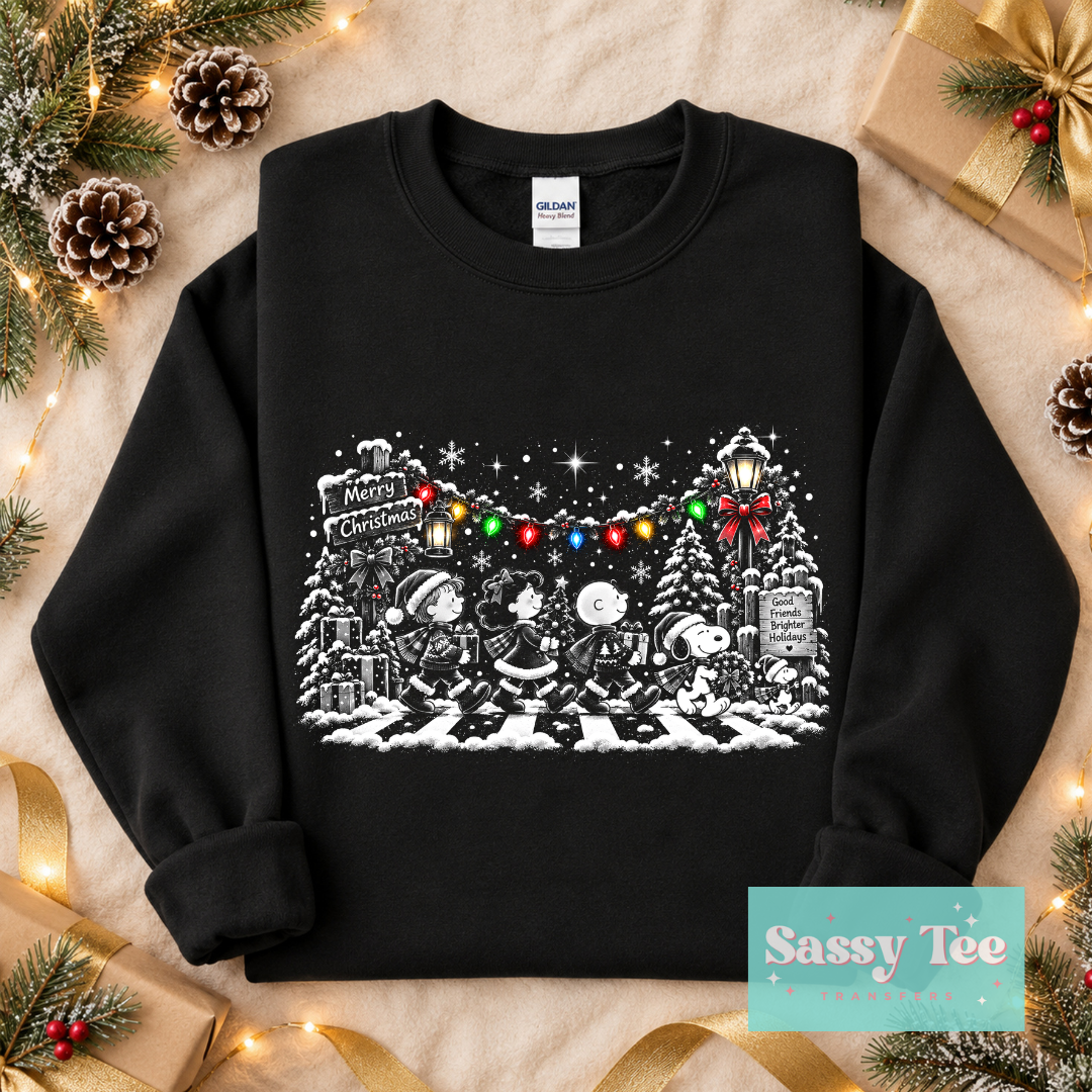 SNOOP FRIENDS CHRISTMAS CROSSWALK LIGHTS For Darker Colors **Preorder/Restock Ships in 5-10 biz days** •