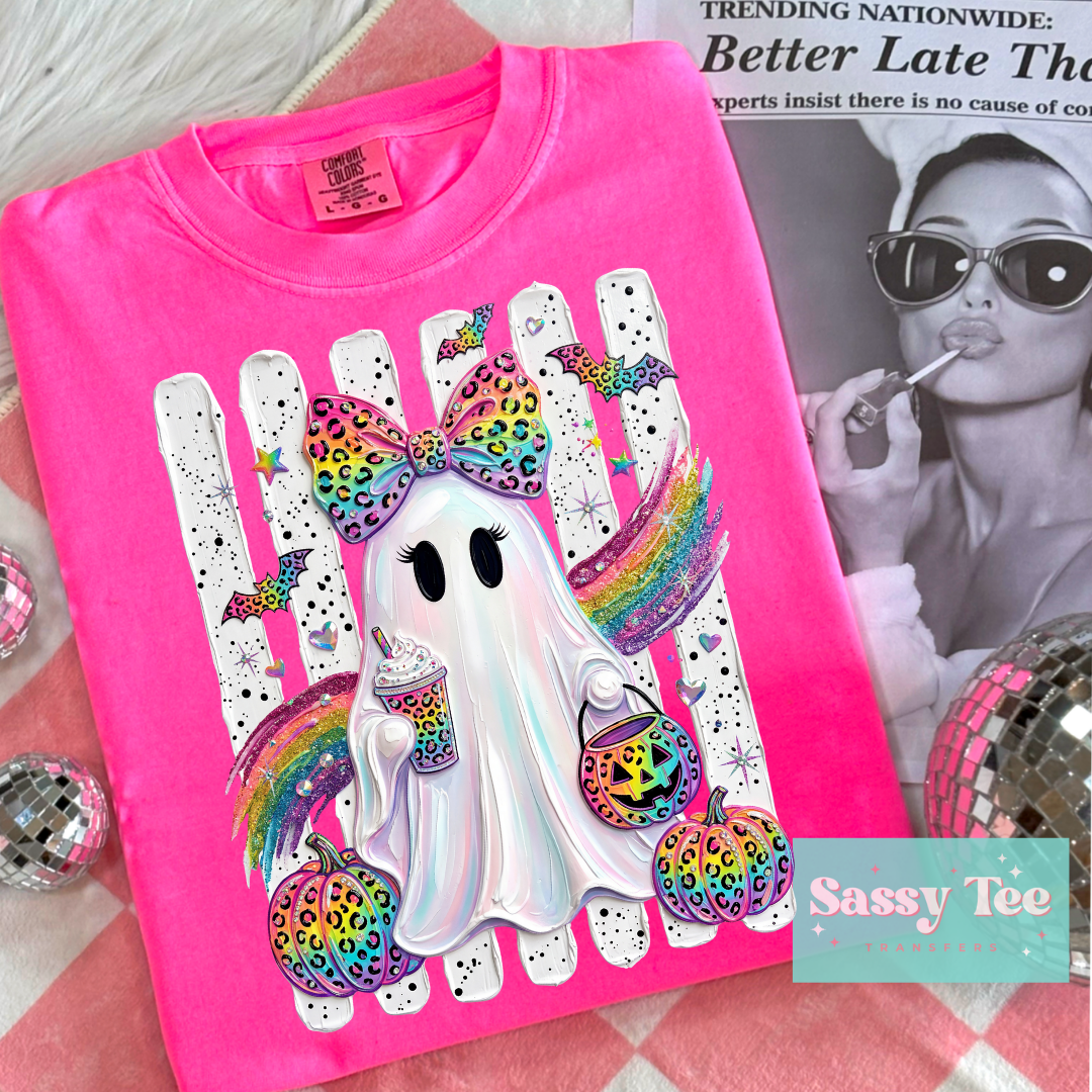 GHOST LISA FRANK RAINBOW LEOPARD PREPPY TEXTURE PAINT **Preorder/Restock Ships in 5-10 biz days**