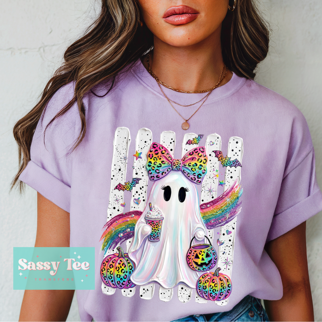 GHOST LISA FRANK RAINBOW LEOPARD PREPPY TEXTURE PAINT **Preorder/Restock Ships in 5-10 biz days**