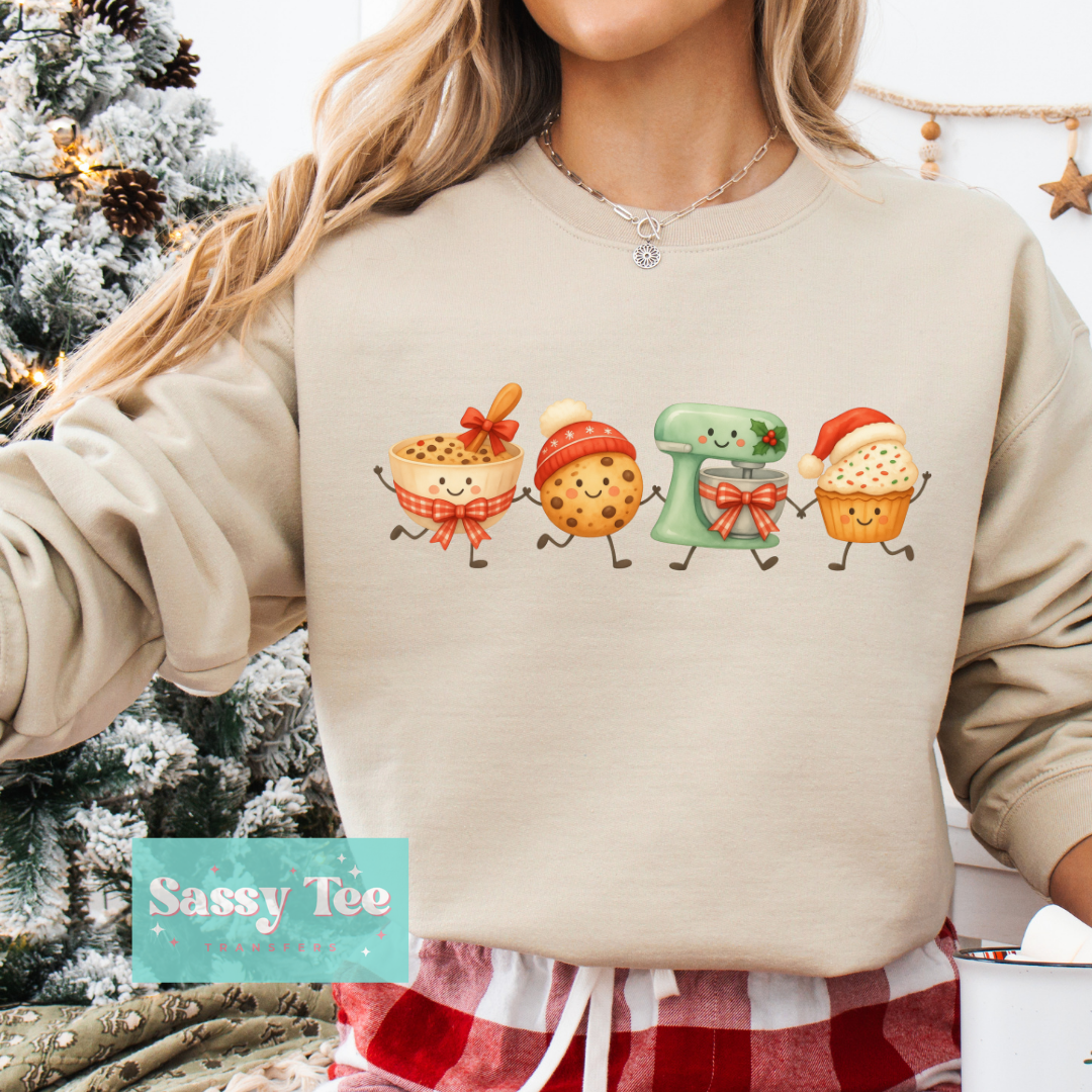 CHRISTMAS BAKING RED GREEN DOODLES **Preorder/Restock Ships in 5-10 biz days**