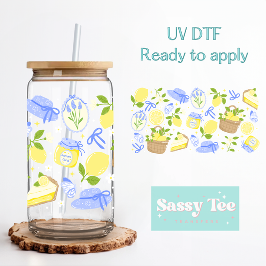 COTTAGECORE LEMON *DOUBLE SIDED* UV DTF CUP WRAP **Preorder/Restock Ships in 5-10 biz days**