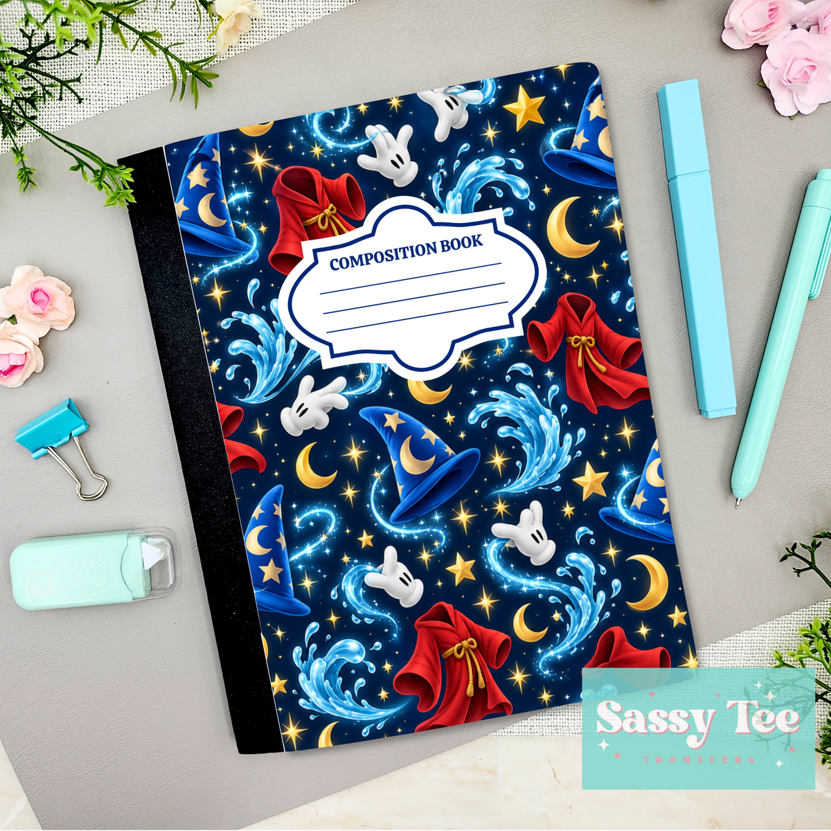 FANTASY MOUSE WIZARD Peel + Stick Notebook Cover SET