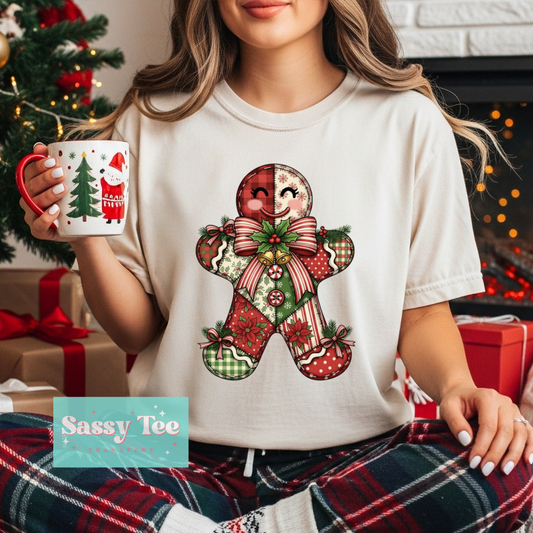 GINGERBREAD MAN CLASSIC CHRISTMAS PATCHWORK **Preorder/Restock Ships in Est. 5-10 biz days**
