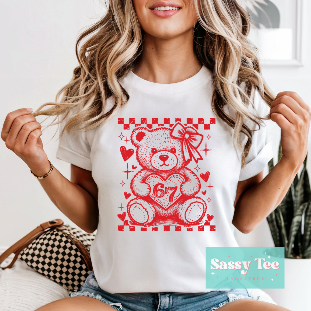 SIX SEVEN RETRO RED TEDDY **Preorder/Restock Ships in 5-10 biz days**