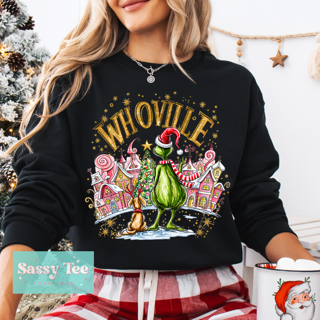 WHO VILLE GOLD GREEN MAN DOG LOOK DOWN TOWN **Preorder/Restock Ships in 5-10 biz days**