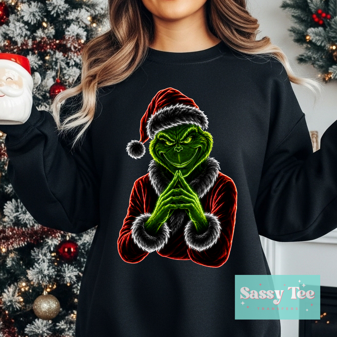 BRIGHT GREEN MAN SANTA For Darker Colors **Preorder/Restock Ships in 5-10 biz days**