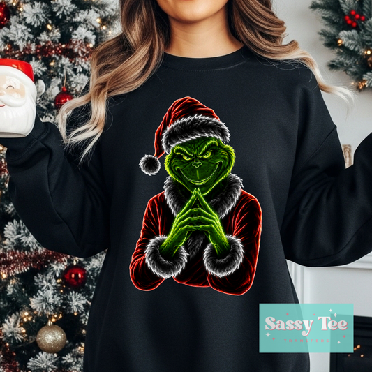 BRIGHT GREEN MAN SANTA For Darker Colors **Preorder/Restock Ships in 5-10 biz days**