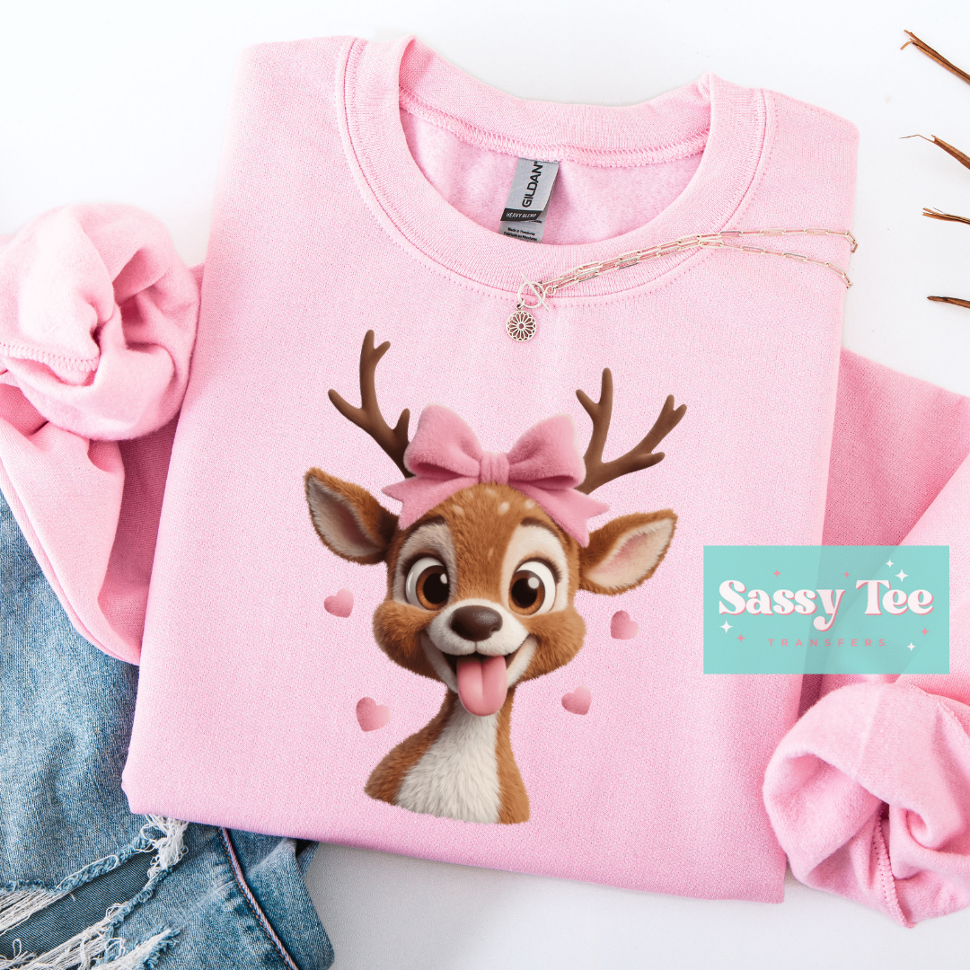 CUTE VALENTINE REINDEER FAUX FELT **Preorder/Restock Ships in 5-10 biz days**