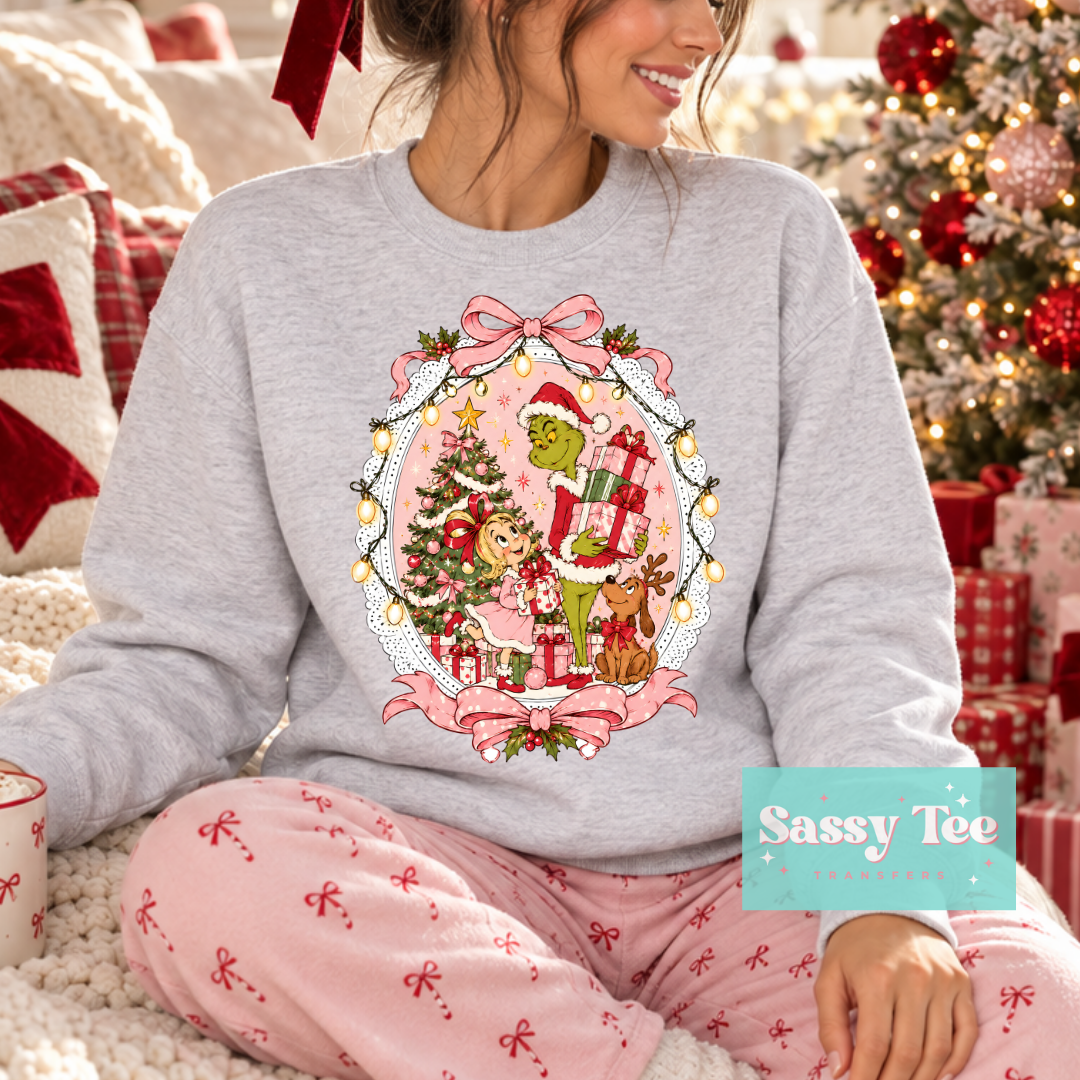 GREEN MAN FRIEND CUTE GIRL TREE FRAME PINK **Preorder/Restock Ships in 5-10 biz days** •