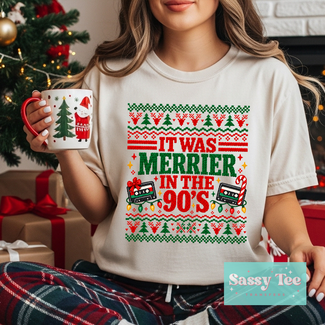 IT WAS MERRIER IN THE 90'S SWEATER **Preorder/Restock Ships in 5-10 biz days**