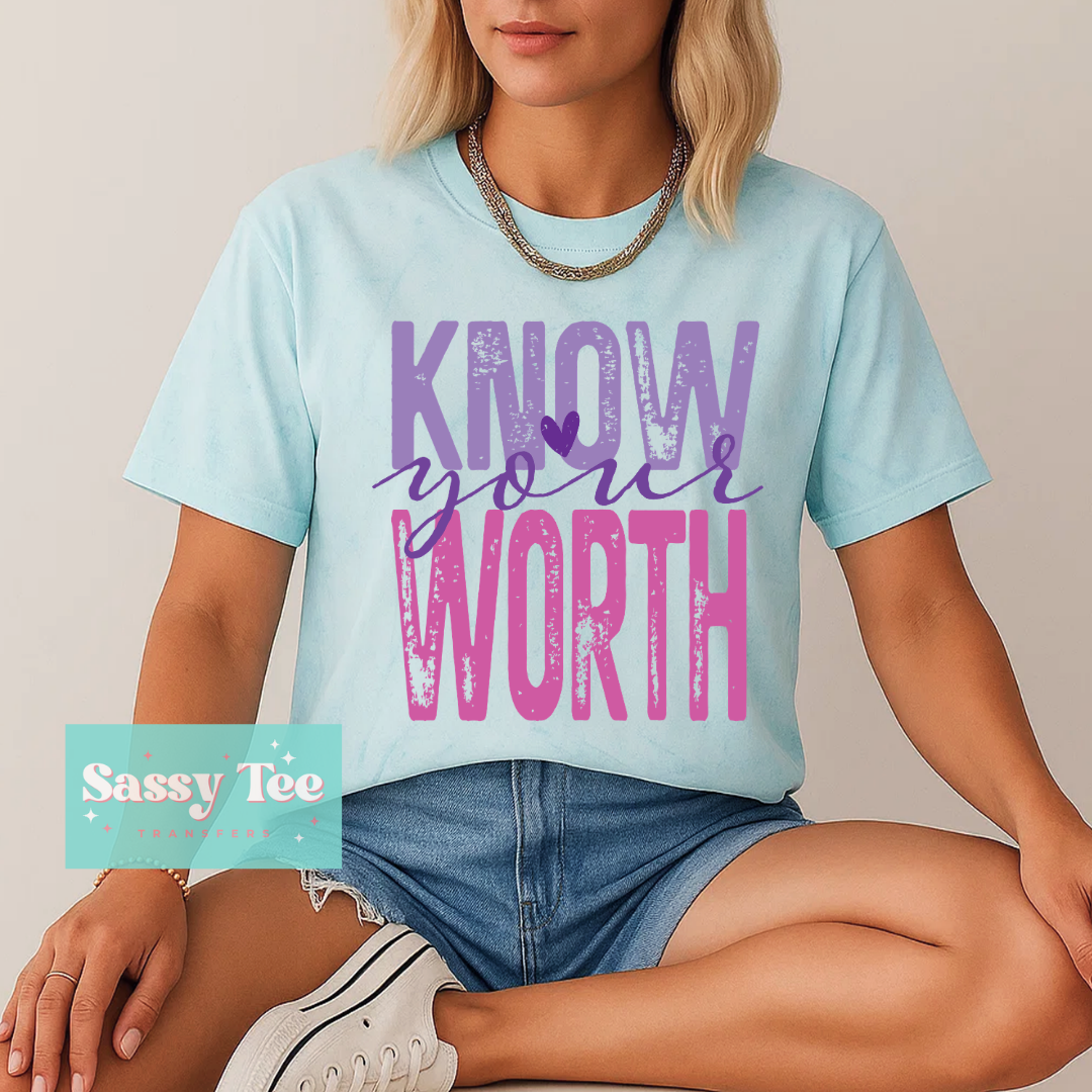 KNOW YOUR WORTH PURPLE HEART