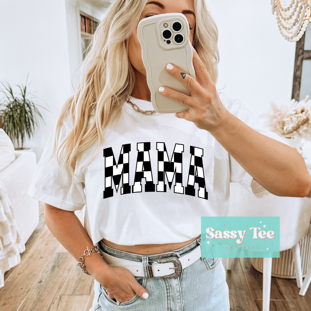MAMA RETRO CHECKER BLACK