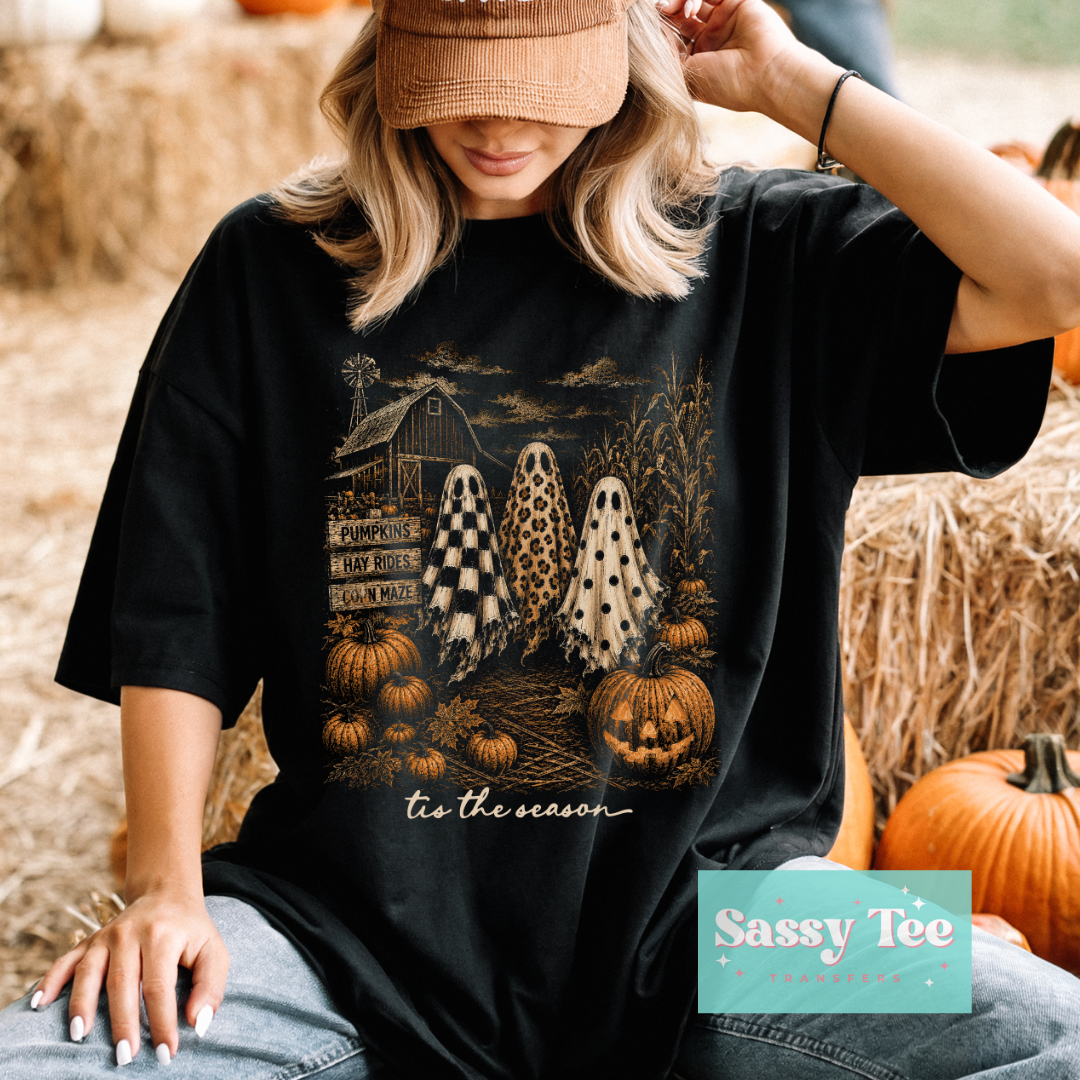 TIS THE SEASON THREE STYLISH GHOSTS For Darker Colors **Preorder/Restock Ships in 5-10 biz days**