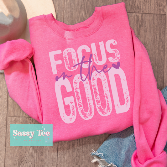 FOCUS ON THE GOOD PINK HEART **Preorder/Restock Ships in 5-10 biz days**