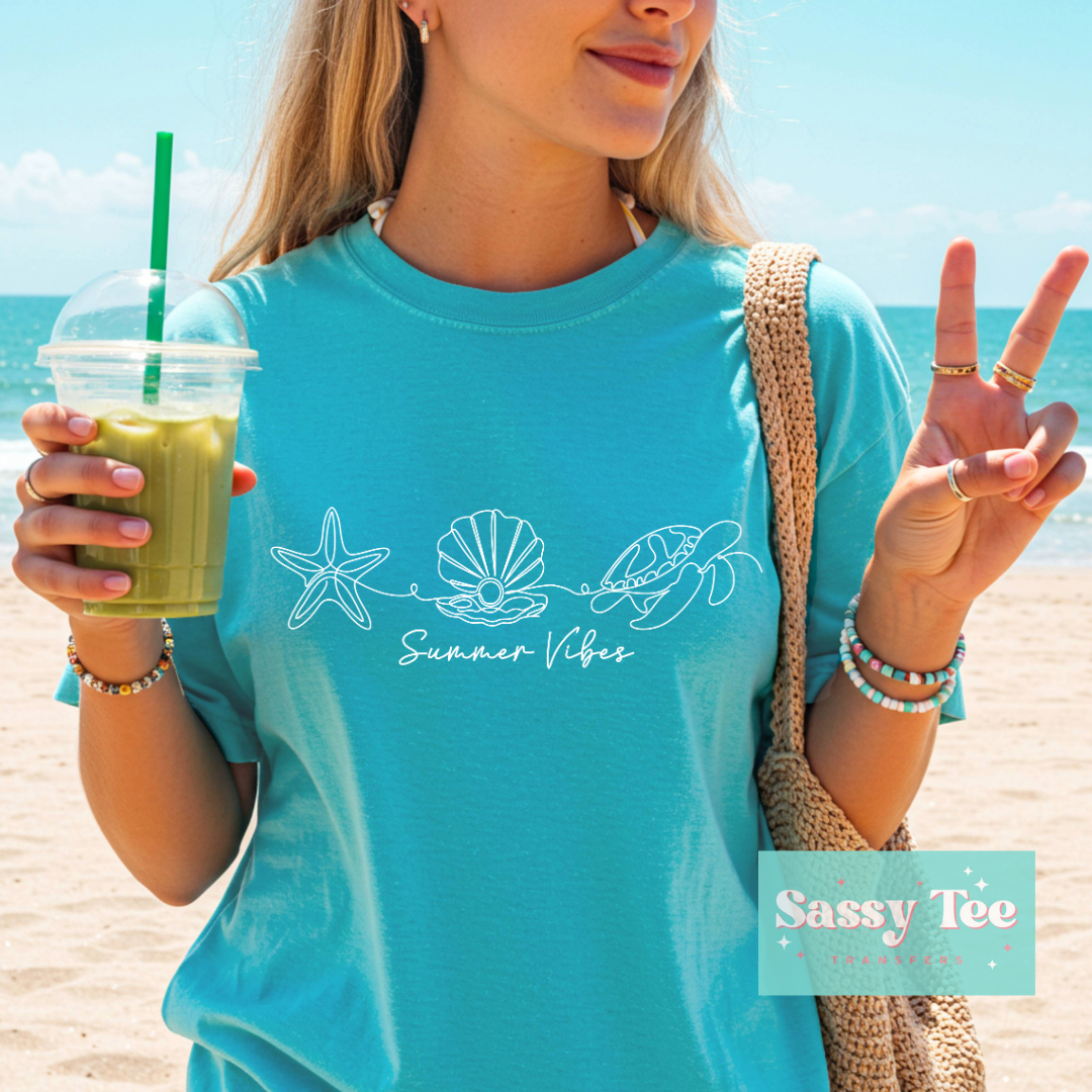 SUMMER VIBES SKETCH WHITE **Preorder/Restock Ships in 5-10 biz days**