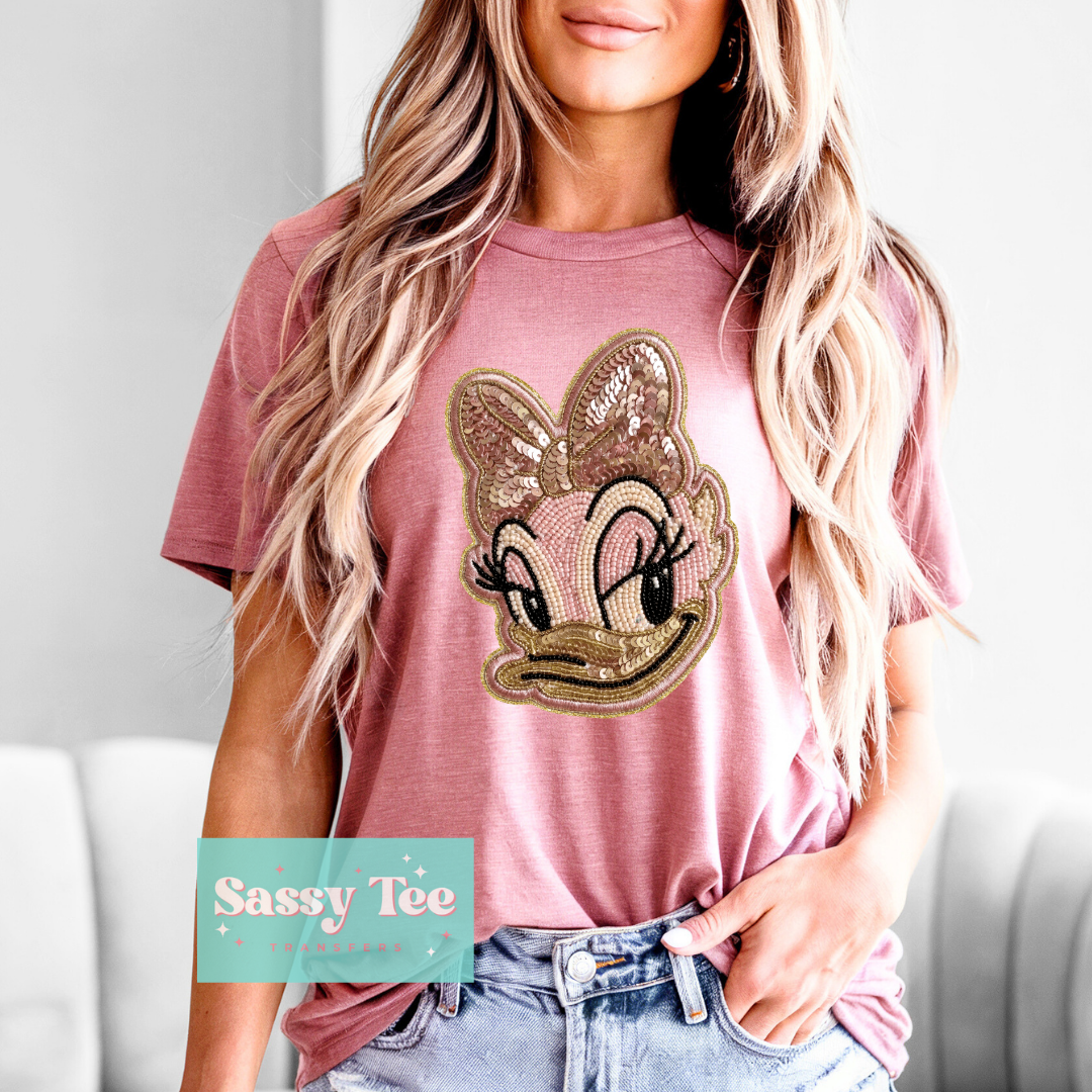 DUCK ROSE GOLD PINK FAUX SEQUINS BEADS **Preorder/Restock Ships in 5-10 biz days**