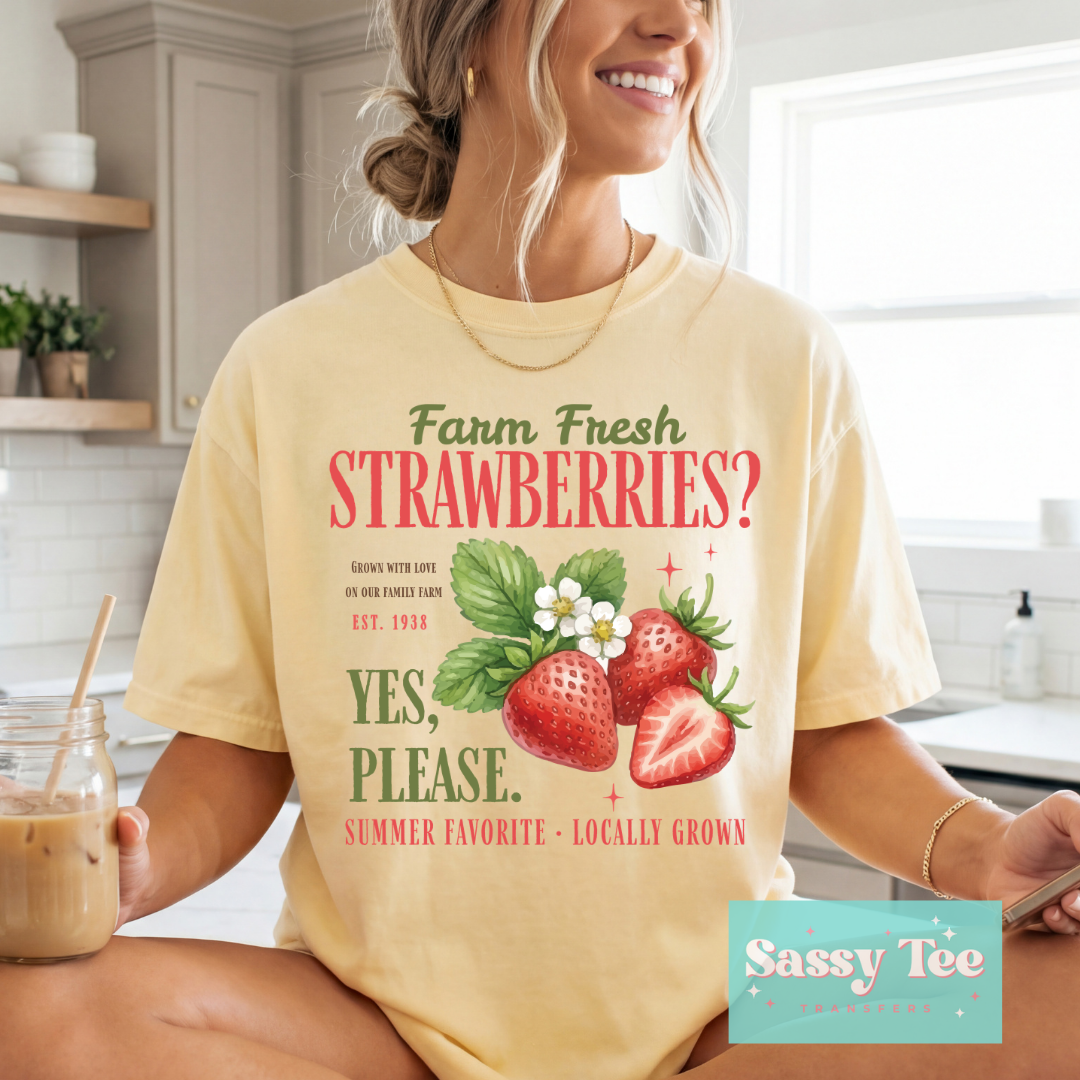 FARM FRESH STRAWBERRIES YES, PLEASE **Preorder/Restock Ships in 5-10 biz days**
