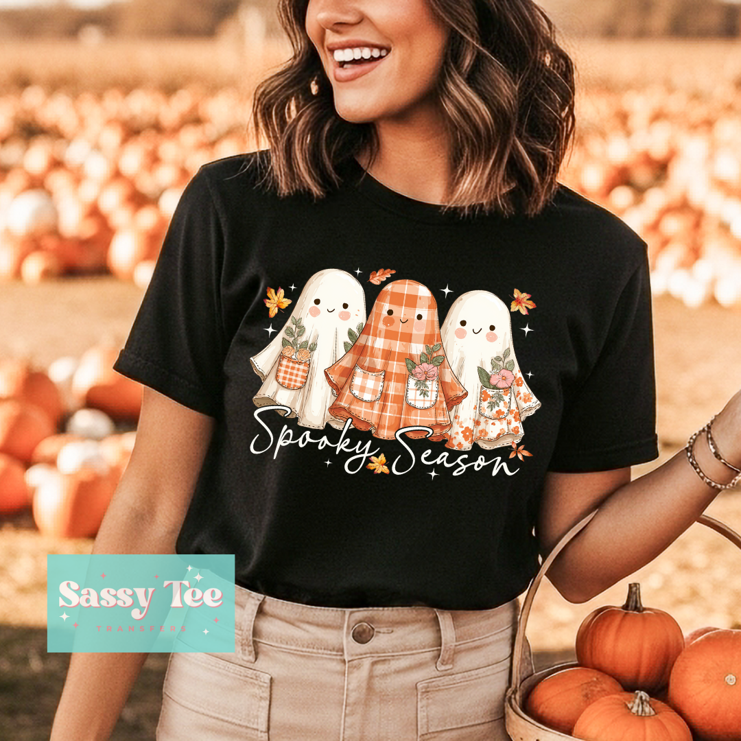 SPOOKY SEASON CUTE GHOSTS PLAID **Preorder/Restock Ships in 5-10 biz days**