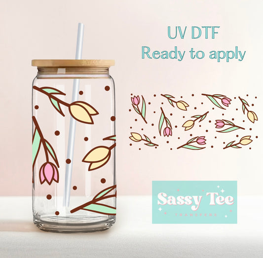 TULIPS UV DTF CUP WRAP