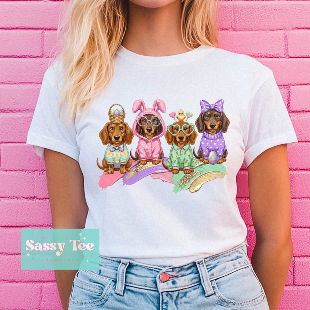 DACHSHUND EASTER FAUX TEXTURE PAINT **Preorder/Restock Ships in 5-10 biz days**