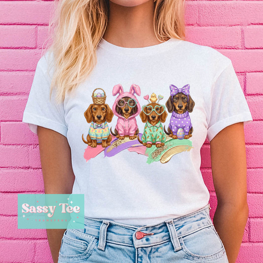 DACHSHUND EASTER FAUX TEXTURE PAINT **Preorder/Restock Ships in 5-10 biz days**