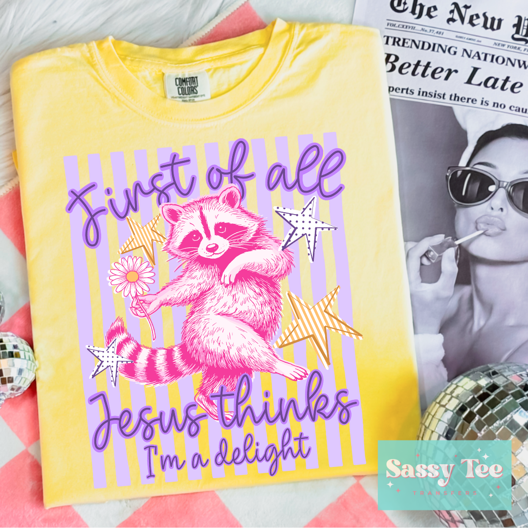 FIRST OF ALL JESUS THING I'M A DELIGHT PREPPY STRIPES FERAL **Preorder/Restock Ships in 5-10 biz days**
