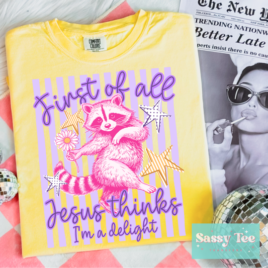 FIRST OF ALL JESUS THING I'M A DELIGHT PREPPY STRIPES FERAL **Preorder/Restock Ships in 5-10 biz days**