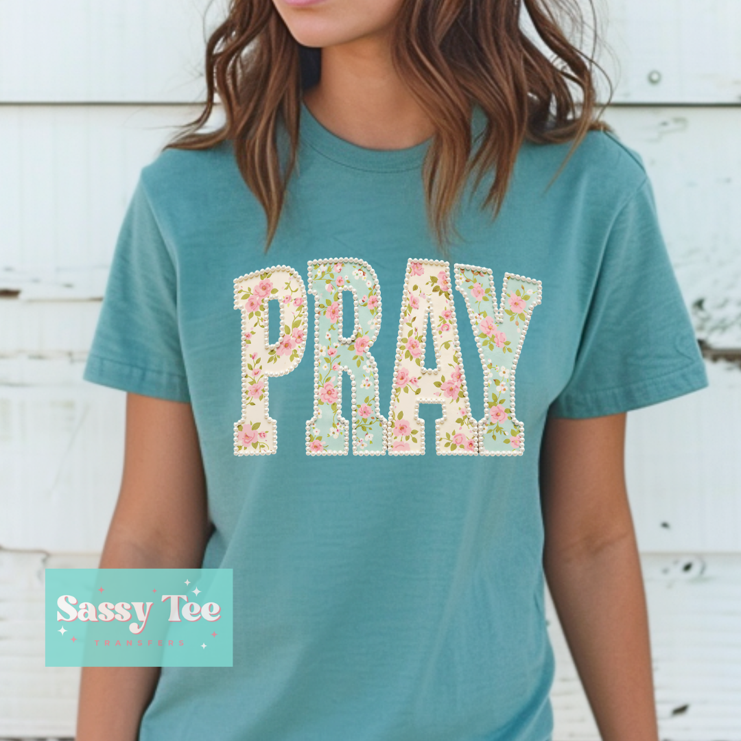 PRAY VINTAGE FLORAL MINT FAUX **Preorder/Restock Ships in 5-10 biz days**
