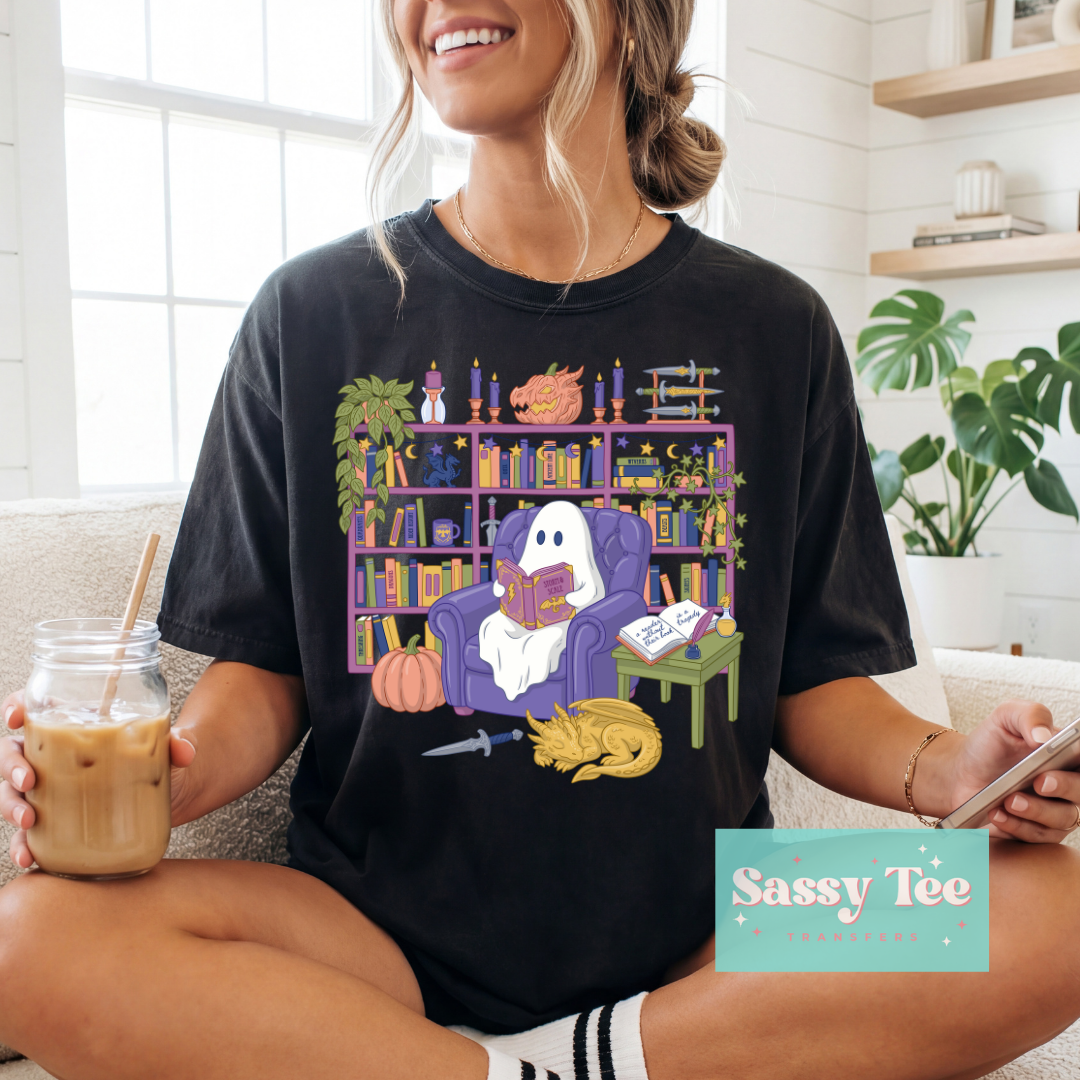 GHOST READING BOOKSHELF DRAGON FANTASY **Preorder/Restock Ships in 5-10 biz days**