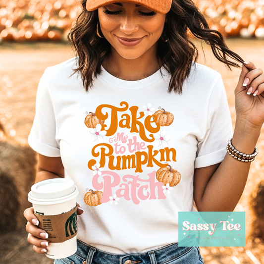 TAKE ME TO THE PUMPKIN PATCH RETRO PINK **Preorder/Restock Ships in 5-10 biz days**