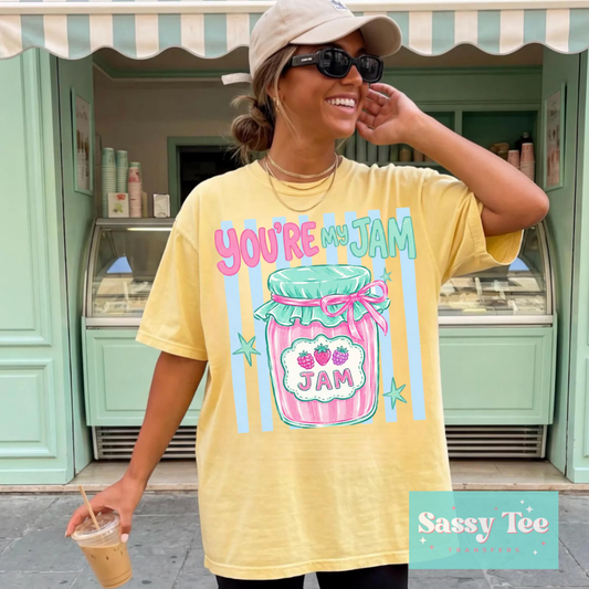 YOU'RE MY JAM PREPPY STRIPES PINK MINT **Preorder/Restock Ships in 5-10 biz days**