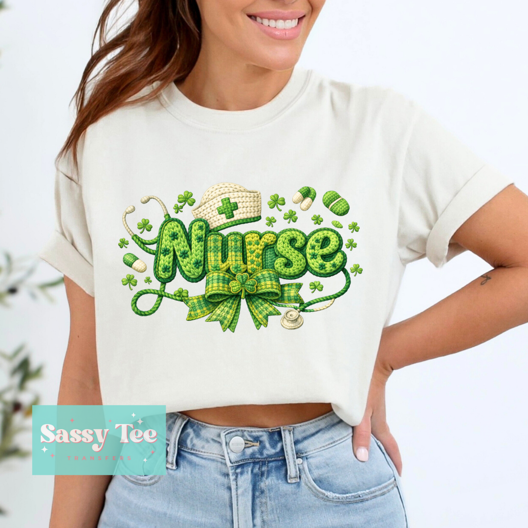 NURSE ST. PATTY FAUX YARN **Preorder/Restock Ships in 5-10 biz days**