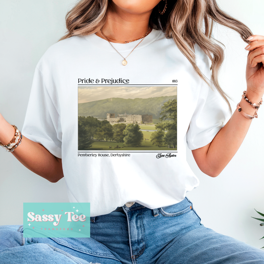 PRIDE PREJUDICE PEMBERLEY HOUSE LANDSCAPE **Preorder/Restock Ships in 5-10 biz days**