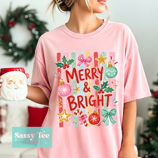 MERRY AND BRIGHT PREPPY STRIPES **Preorder/Restock Ships in 5-10 biz days**