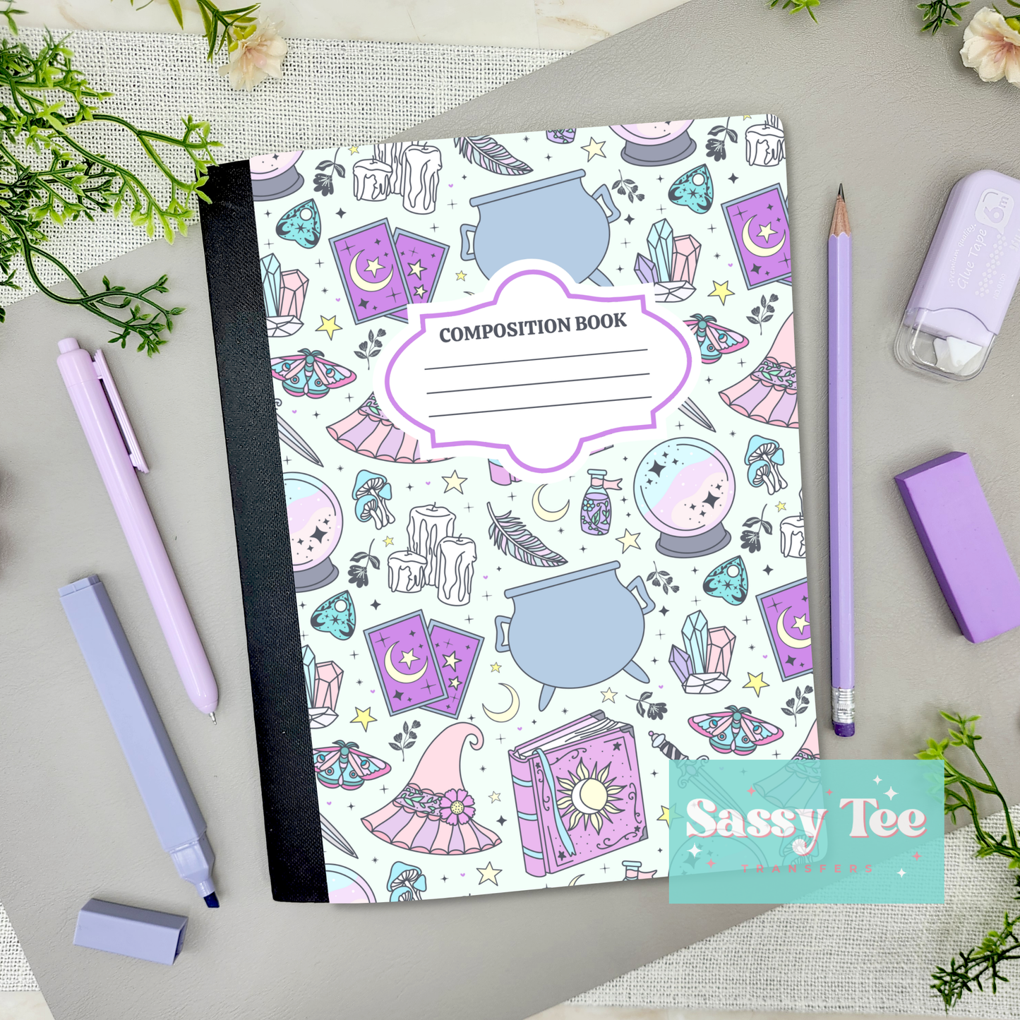 MAGIC WITCHCRAFT PASTEL Peel + Stick Notebook Cover SET