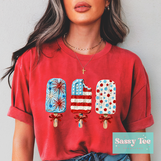 POPSICLES RED WHITE BLUE FIREWORK TEXTURE PAINT **Preorder/Restock Ships in 5-10 biz days**