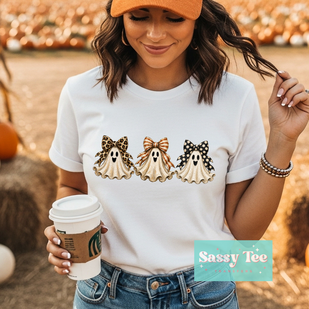 GHOSTS FASHION LEOPARD STRIPES DOT BOWS **Preorder/Restock Ships in 5-10 biz days**