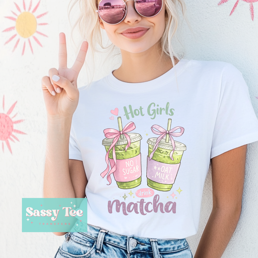 HOT GIRLS DRINK MATCHA PINK PURPLE **Preorder/Restock Ships in 5-10 biz days**