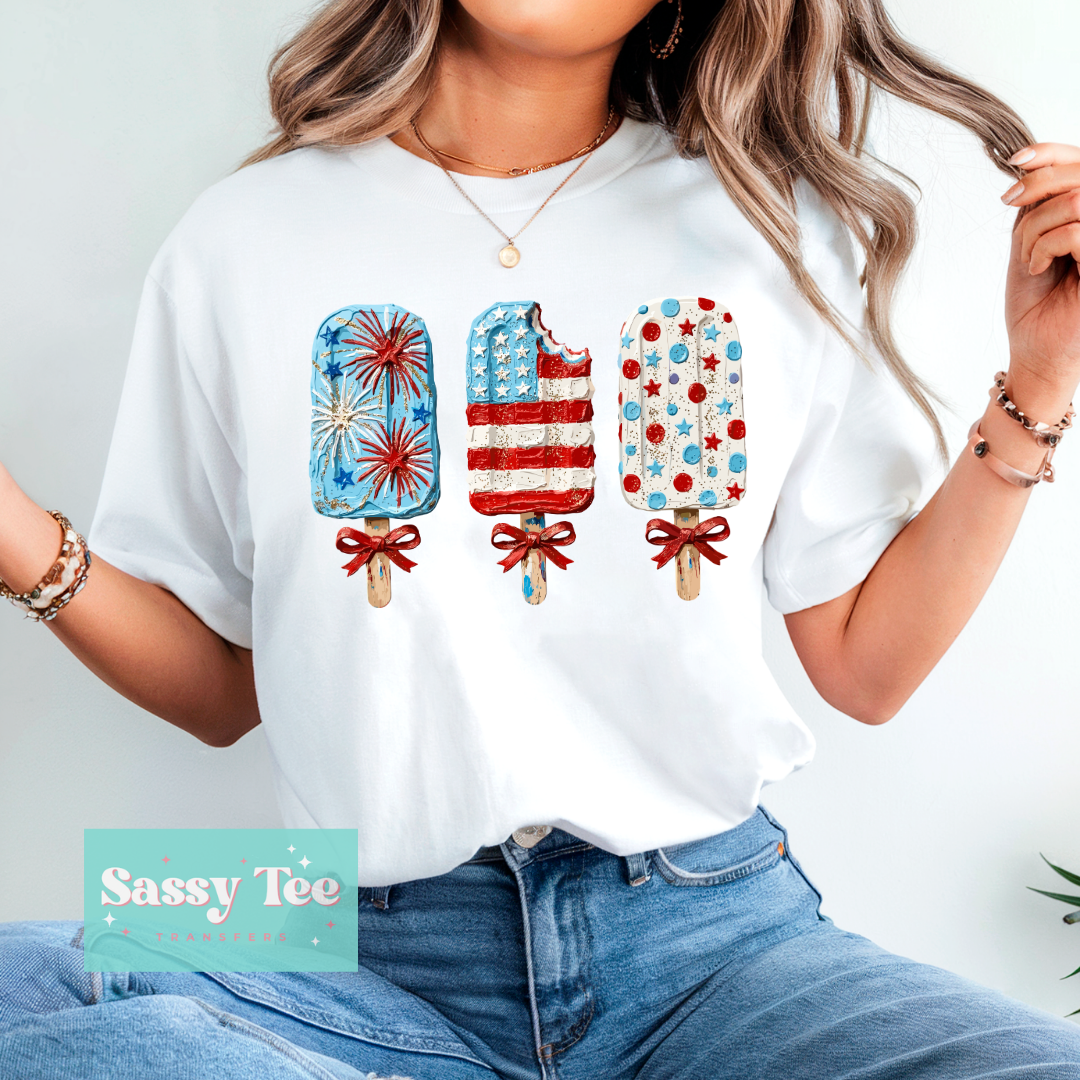 POPSICLES RED WHITE BLUE FIREWORK TEXTURE PAINT **Preorder/Restock Ships in 5-10 biz days**