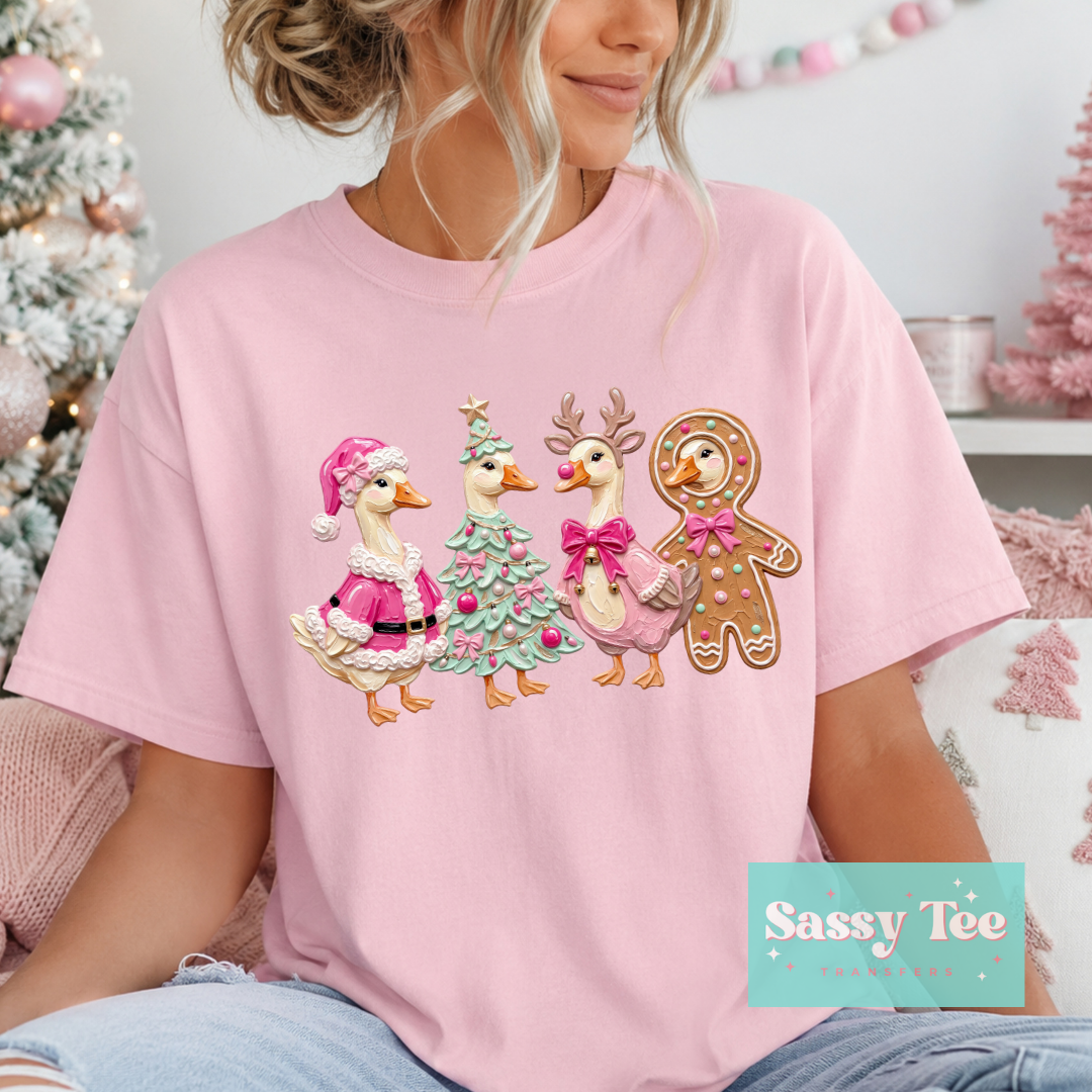 SILLY GOOSE CHRISTMAS PINK MINT FAUX TEXTURE PAINT **Preorder/Restock Ships in 5-10 biz days** •