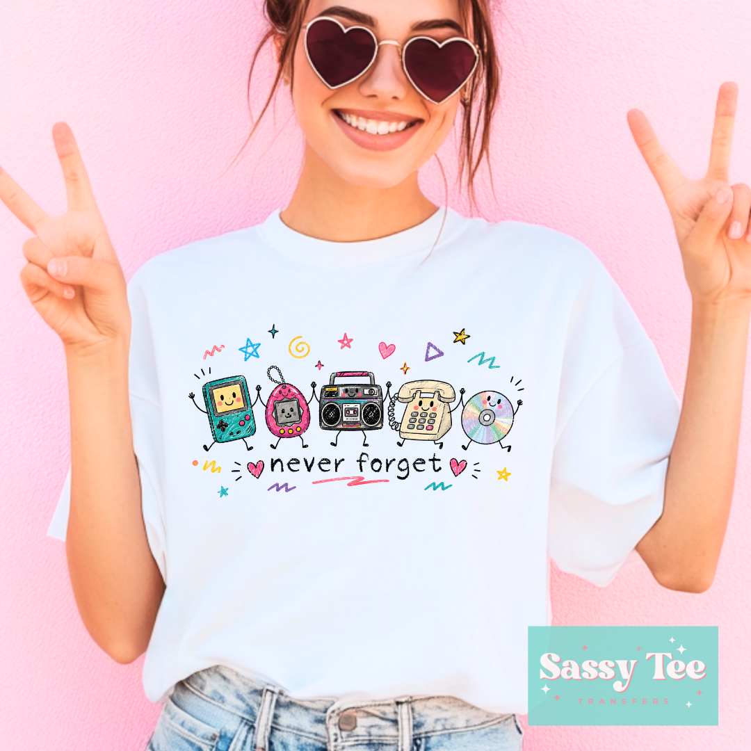 NEVER FORGET CLASSIC DOODLE COLORFUL **Preorder/Restock Ships in 5-10 biz days**