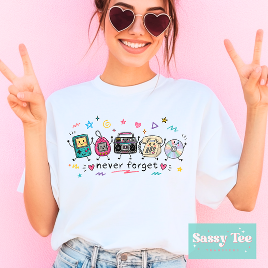 NEVER FORGET CLASSIC DOODLE COLORFUL **Preorder/Restock Ships in 5-10 biz days**
