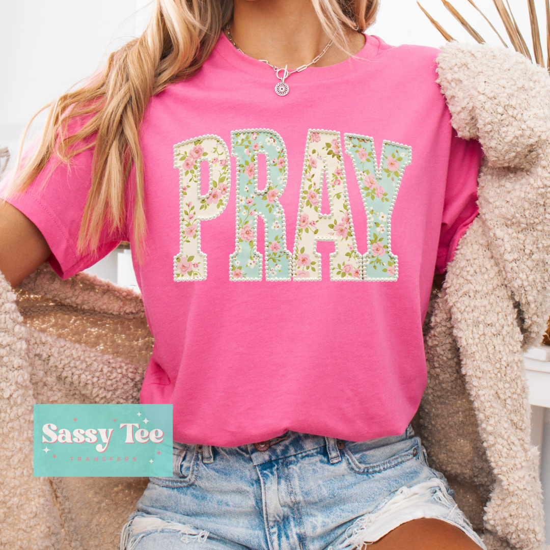 PRAY VINTAGE FLORAL MINT FAUX **Preorder/Restock Ships in 5-10 biz days**