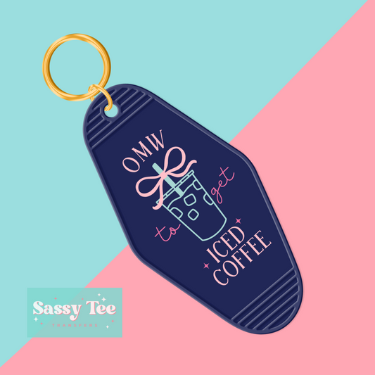OMW ICED COFFEE UV DTF KEYCHAIN DECAL **Preorder Ships in 5-10 biz days**