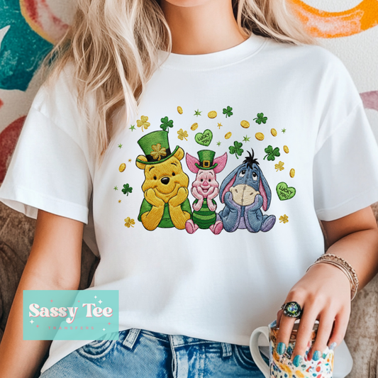 ST. PATTY LUCKY YOU POOH FRIENDS FAUX YARN **Preorder/Restock Ships in 5-10 biz days**