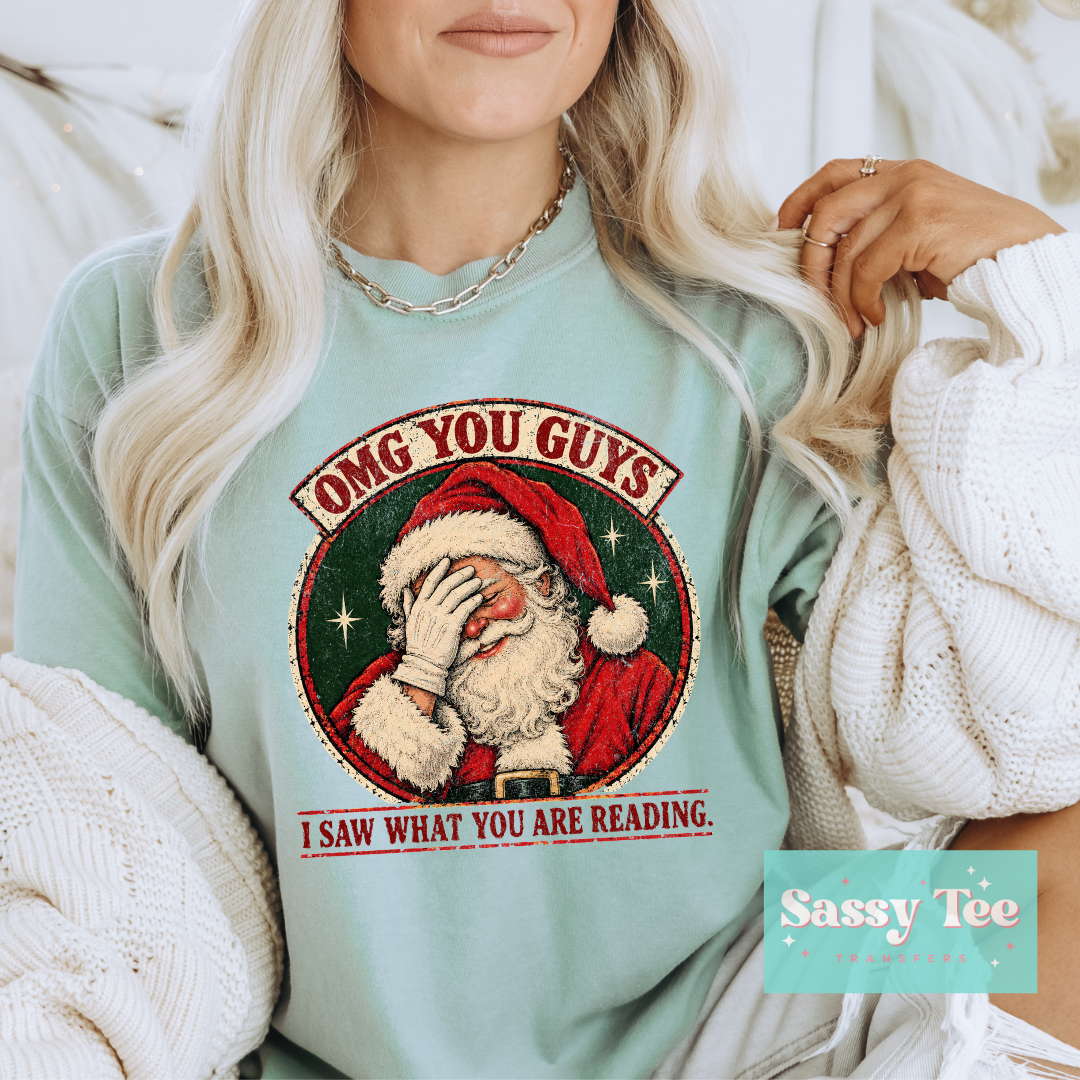 OMG YOU GUYS I SAW WHAT YOU'RE READING SANTA RED GREEN **Preorder/Restock Ships in 5-10 biz days**